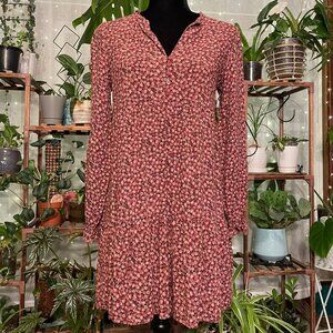 MNG Collection Floral Long Sleeve Dress L